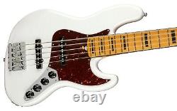 Fender American Ultra Jazz Bass V 5-string Maple Arctic Pearl + Hard Case (USED)