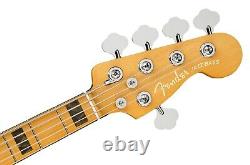Fender American Ultra Jazz Bass V 5-string Maple Arctic Pearl + Hard Case (USED)