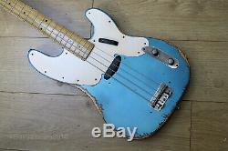 Fender Bass Guitar Custom Build Telecaster Bass Relic Lake Placid Blue Nitro