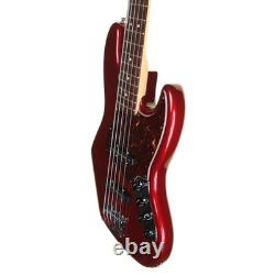 Fender Deluxe Jazz Bass 5 String, Candy Apple Red with Gig Bag (Pre-Owned)