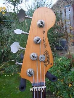 Fender Flea Jazz bass in Shell Pink with flight case, 2016