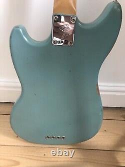 Fender JMJ Mustang Bass Daphne Blue Practically New