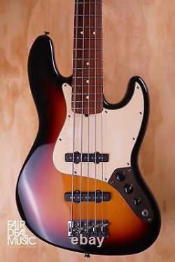 Fender Jazz Bass V Electric Bass Guitar with S-1 Switch in Sunburst, USED