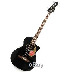 Fender Kingman Bass Acoustic/Electric Bass Guitar Black