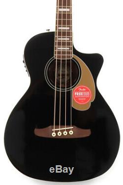 Fender Kingman Bass Acoustic/Electric Bass Guitar Black