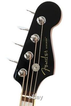 Fender Kingman Bass Acoustic/Electric Bass Guitar Black