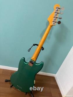 Fender Mustang Bass Green Electric Bass Guitar WithGig Bag Shipping From Japan