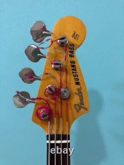 Fender Mustang Bass Green Electric Bass Guitar WithGig Bag Shipping From Japan