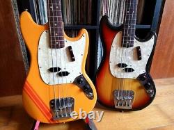 Fender Mustang Bass Guitar Vintage 1973. CBS. Short scale. 30. Sunburst. Rare