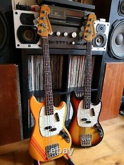 Fender Mustang Bass Guitar Vintage 1973. CBS. Short scale. 30. Sunburst. Rare