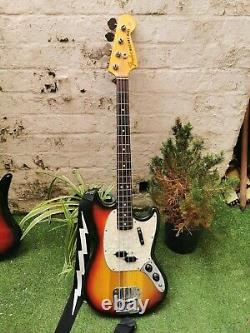 Fender Mustang Bass Guitar Vintage 1973. CBS. Short scale. 30. Sunburst. Rare