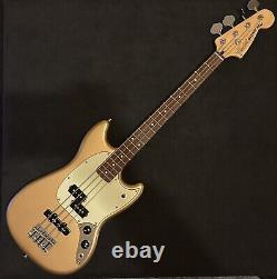 Fender Player Mustang Bass Firemist Gold Guitar PJ Pick-ups PHOTOS ADDED