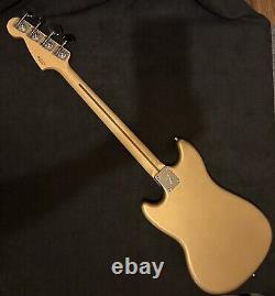 Fender Player Mustang Bass Firemist Gold Guitar PJ Pick-ups PHOTOS ADDED