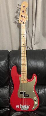 Fender Precision Bass Guitar,'50s Style, Dakota Red, Upgraded And Stunning