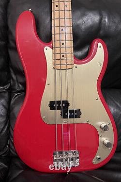 Fender Precision Bass Guitar,'50s Style, Dakota Red, Upgraded And Stunning