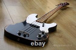 Fender Squier 50s Precision Bass Relic Makeover in Black Nitrocellulose