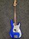 Fender Squier Affinity Blue P Bass Guitar Upgraded With Through Body Bridge