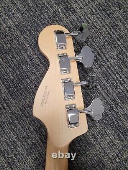 Fender Squier Affinity Blue P Bass Guitar Upgraded with Through Body Bridge