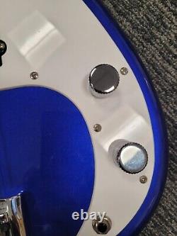 Fender Squier Affinity Blue P Bass Guitar Upgraded with Through Body Bridge