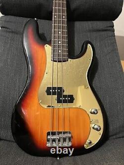 Fender Squier Precision Bass, 3 colour sunburst, Upgraded. Mods Available