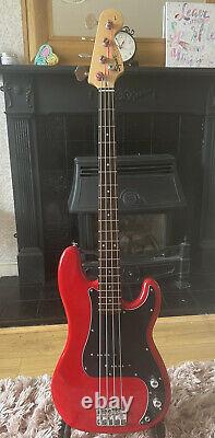 Fender Squier Precision Bass, Torino Red, Upgraded. Mods Available