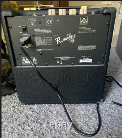 Fender Squier Precision Bass With Amp Head Phones, Cary Case And Guitar Picks