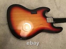 Fender / Status Sunburst Jazz Bass active Custom Build perfect condition