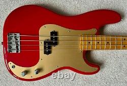 Fender Vintera'50s Precision Bass Guitar Maple Fretboard 2022 Dakota Red