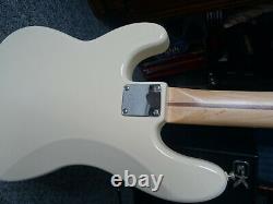 Fender p bass guitar precision mexican mim white 4-string 2004 excellent cond