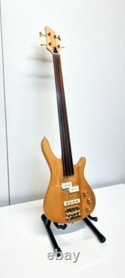 Fretless-Cutaway Bass -3 Pick-ups -Oak Body -Maple + Rosewood Neck -Sounds Great