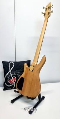 Fretless-Cutaway Bass -3 Pick-ups -Oak Body -Maple + Rosewood Neck -Sounds Great