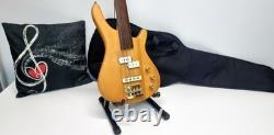Fretless-Cutaway Bass -3 Pick-ups -Oak Body -Maple + Rosewood Neck -Sounds Great