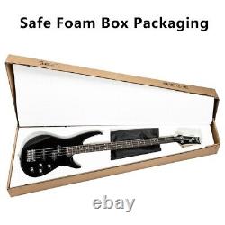 Full Size 4 String Electric GIB Bass Guitar 2Single Pickup With Bag Strap Wire Kit