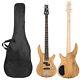 Full Size 4 String Electric Gib Bass Guitar Single Pickup With Bag Strap Wire Uk