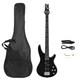 Full Size 4 String Gib Electric Bass Guitar Dual Pickup With Bag Strap Wire