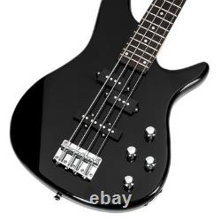 Full Size 4 String GIB Electric Bass Guitar Dual Pickup with Bag Strap Wire