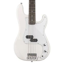 Full Size Electric Bass Guitar with 40W Amplifier, Accessories Gig Kit White