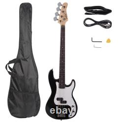 GLARRY 4 String Electric Bass Guitar Full Size Beginner Kit White Christmas Gift
