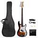 Gp 4 String Electric Bass Guitar Beginner Kits Cord Wrench Tool 20w Amplifier Uk