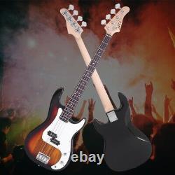 GP Electric Bass Guitar with 2 Single Pickup 20W Amp Speaker Bag Strap Kit