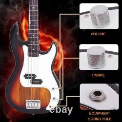 GP Electric Bass Guitar with 2 Single Pickup 20W Amp Speaker Bag Strap Kit
