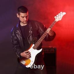 GP Electric Bass Guitar with 2 Single Pickup 20W Amp Speaker Bag Strap Kit