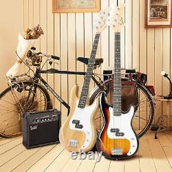 GP Electric Bass Guitar with 2 Single Pickup 20W Amp Speaker Bag Strap Kit