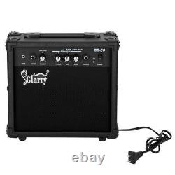 GP Electric Bass Guitar with 2 Single Pickup 20W Amp Speaker Bag Strap Kit