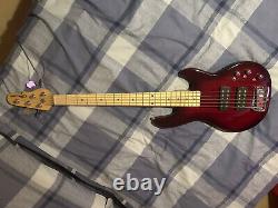 G&L Tribute L-2500 5 string bass guitar with maple neck redburst