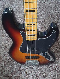 G&L Tribute Series JB 3-Tone Sunburst Electric Bass Guitar. No truss rod