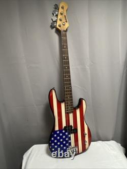 Galveston american flag p bass electric guitar