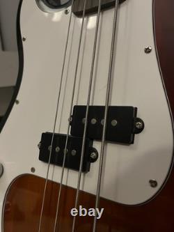 Gear4music beginner bass guitar ombré brown, used but good quality for beginners