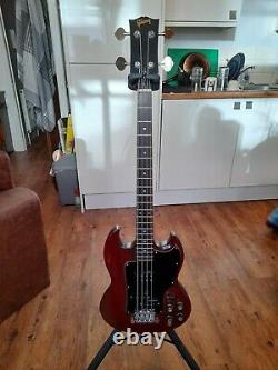 Gibson EB3 Short Scale Bass Guitar made in USA 1976 Cherry Red