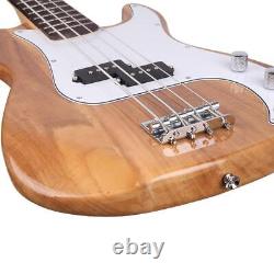 Glarry 4/4 Electric Bass Guitar Full Set with 20W Amp Bag Strap Cable Kits